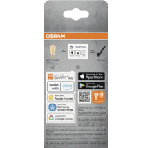 Osram Smart+ Filament Edison 53 E27 Dimbar förpackning med Matter-kompatibilitet, Smart+-appstöd, Alexa-kompatibilitet, Apple Home-kompatibilitet, Samsung SmartThings-kompatibilitet och Google Home-kompatibilitet