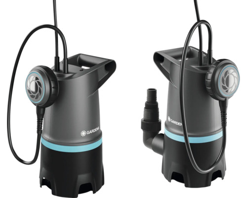 Två Gardena smutsvattenpumpar i ett set.