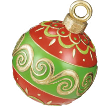 Dekorativ julkula med ornament för julsäsongen