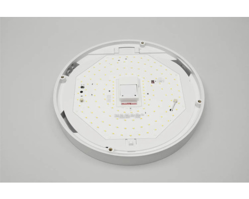 Invändig vy av en rund LED taklampa