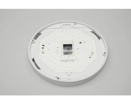 Invändig vy av en rund LED-taklampa