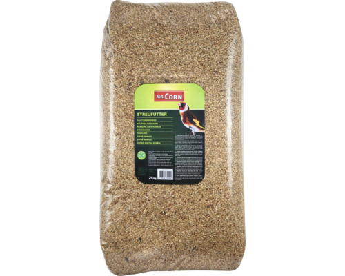 Vildfågelmat MR. CORN ströfoder 25kg helårsfoder Säck med ströfoder för fåglar, 25 kg