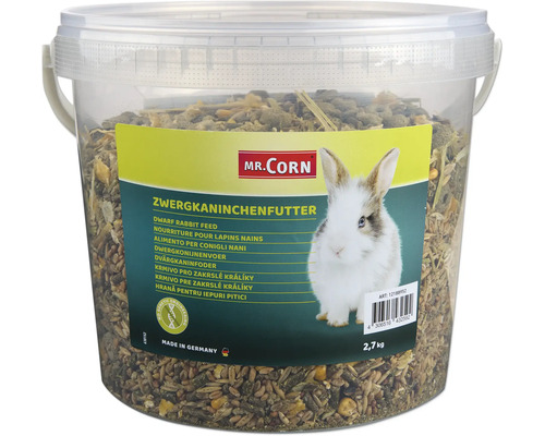 Gnagarfoder MR. CORN dvärgkanin 2,7kg hink Dvärghinkaninfoder i hink från Mr. Corn, 2,7 kg