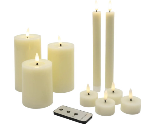 Set med LED-ljus med fjärrkontroll