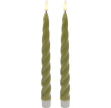 Två vridna ljus med LED-låga