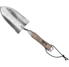 Trädgårdsspade av rostfritt stål med trähandtag