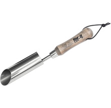 Planteringspinne i metall med trähandtag