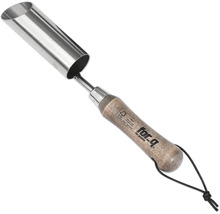 Planteringspinne i rostfritt stål med trähandtag