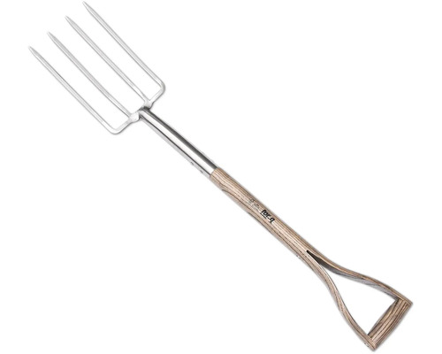 Trädgårdsgrep med stålhuvud och trähandtag