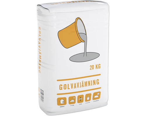 Golvavjämning snabbtorkande och fiberförstärkt 20 kg 20 kilograms säck med golvbruk