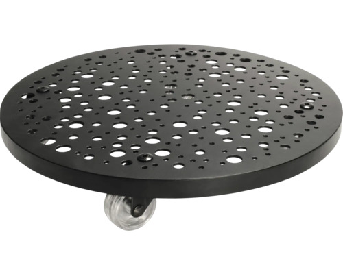 Blomvagn WAGNER SYSTEM stål Ø30x5cm svart Växtrullare av metall med hjul