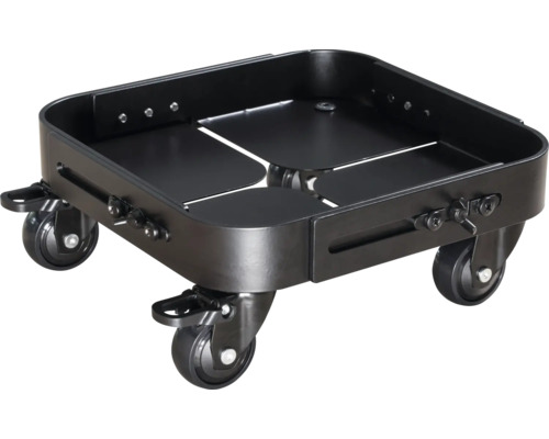 Blomvagn WAGNER SYSTEM stål 40x40x10,5cm svart Växtrullare av metall med fyra hjul