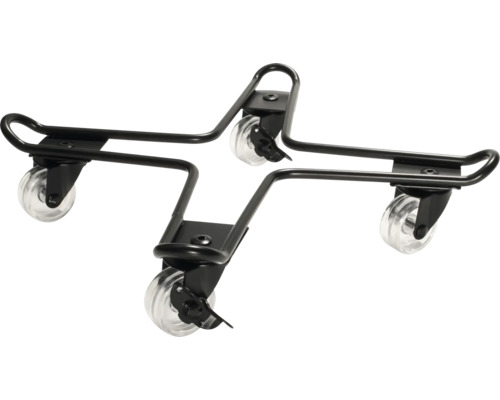 Blomvagn WAGNER SYSTEM stål 33x33x7cm svart Transporthjul med hjul