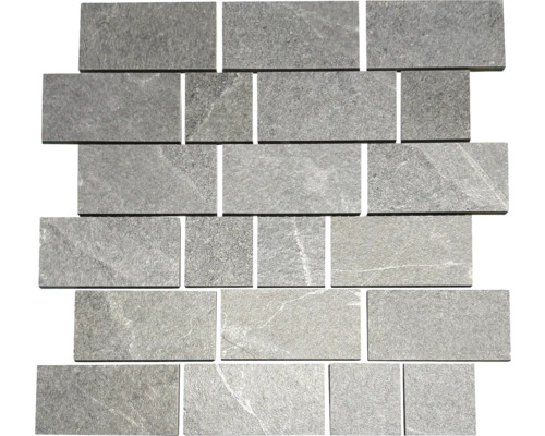 Mosaikplatta av natursten i rektangulär form