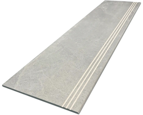 Trappsteg MIRAVA Narvik smoke svart matt 30x120x0,85 cm Trappsteg av stengods med tre räfflor