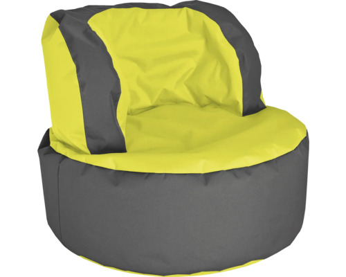 Gul grå sittsäck med ryggstöd