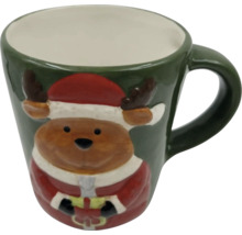 Mugg med renmotiv och handtag