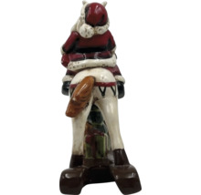 Dekorativ Santa Claus gungahäst av keramik