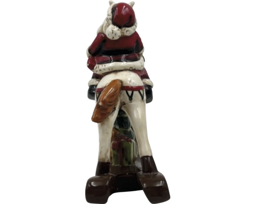 Dekorativ Santa Claus gungahäst av keramik