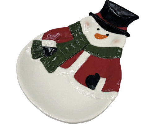 Serveringsfat format som en snögubbe