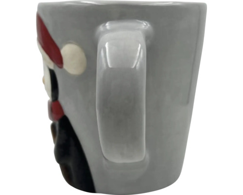 Keramisk mugg med handtag och dekor