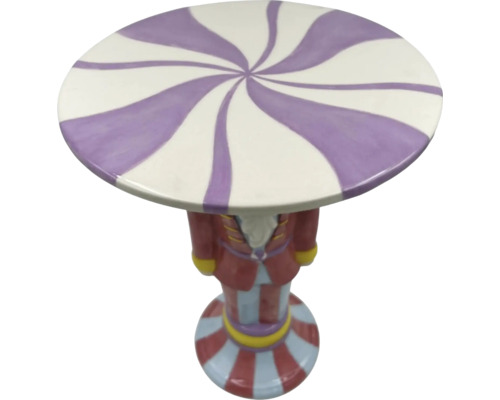 Dekorationsbord i nötknäppardesign med spiralmönster