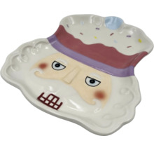 Dekorativ serveringsfat för nötknäppare, av keramik.