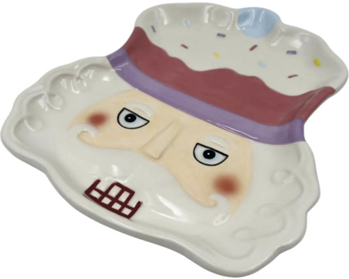 Dekorativ serveringsfat för nötknäppare, av keramik.