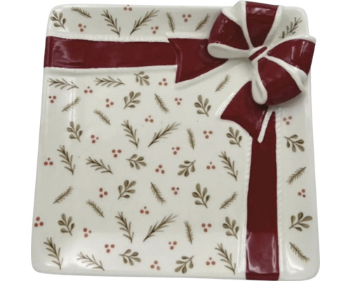 Dekorativ tallrik med rosettmönster