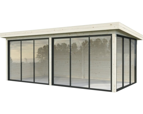 Paviljong PALMAKO Lenna Slide 16,6m² set 402 588x300cm obehandlad
