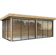 Paviljong PALMAKO Lenna Slide 16,6m² set 402 588x300cm doppimpregnerad brun