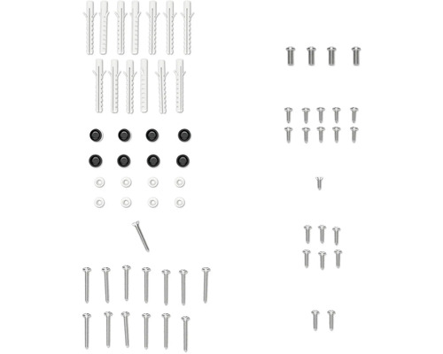 Reservfästen BASANO och form&style duschväggar svart matt CDSCW-KIT-BK