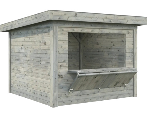Paviljong PALMAKO Lenna 8,3 m² set 304 doppimpregnerad grå