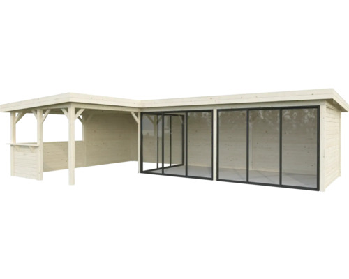 Paviljong PALMAKO Lenna 33,2 m² set 720 Slide+ obehandlad