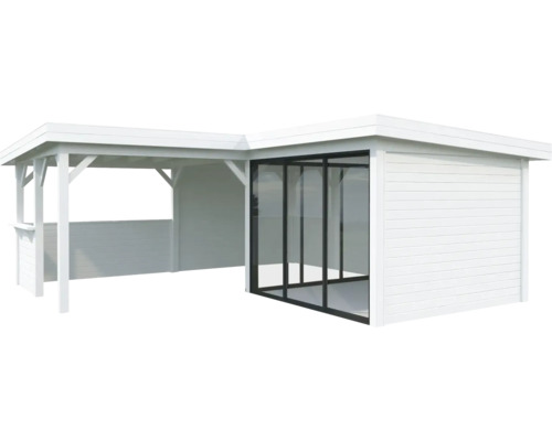 Paviljong PALMAKO Lenna 24,9 m² set 409 Slide vit
