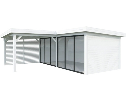 Paviljong PALMAKO Lenna 24,9 m² set 413 Slide vit