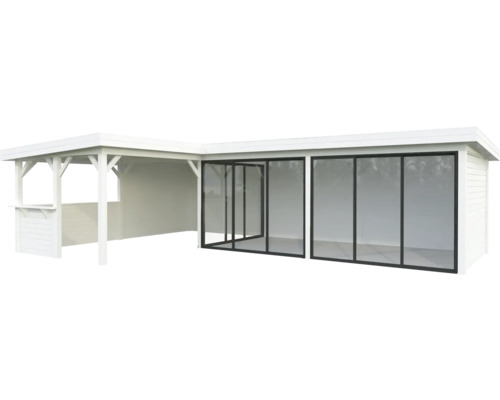 Paviljong PALMAKO Lenna 33,2 m² set 420 Slide vit