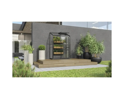 Växthus VITAVIA Ida 900 131x69cm 0,9m² svart