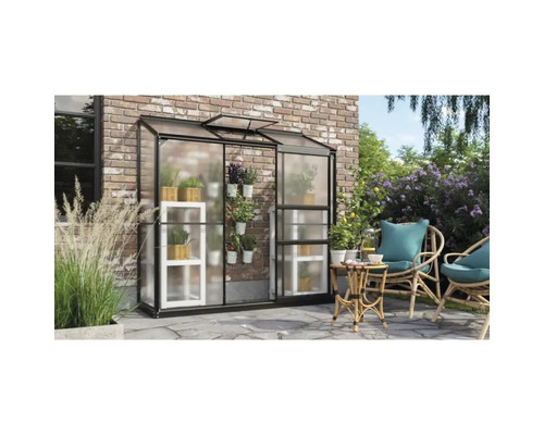 Växthus VITAVIA Ida 1300 193x69cm 1,3m² svart