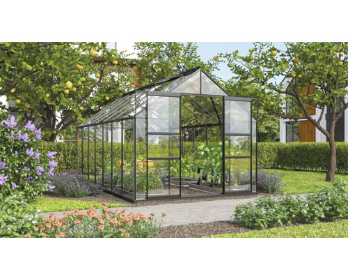 Växthus VITAVIA Mars 11500 445x257cm 11,5m² svart