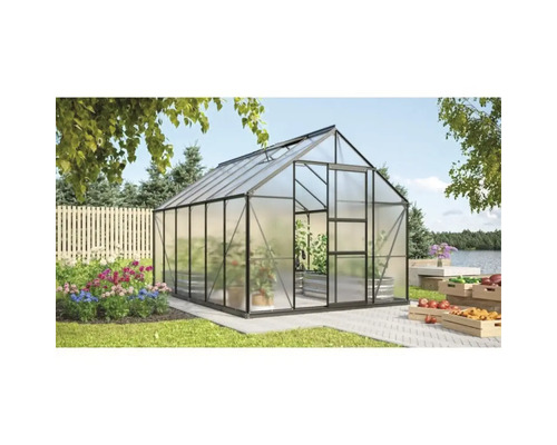 Växthus VITAVIA Merkur 9900 383x257cm 9,9m² svart