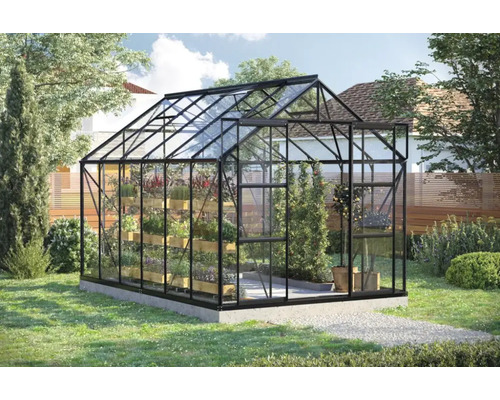 Växthus VITAVIA Uranus 9900 383x257cm 9,9m² svart