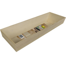 Rektangulär blomlåda av trä