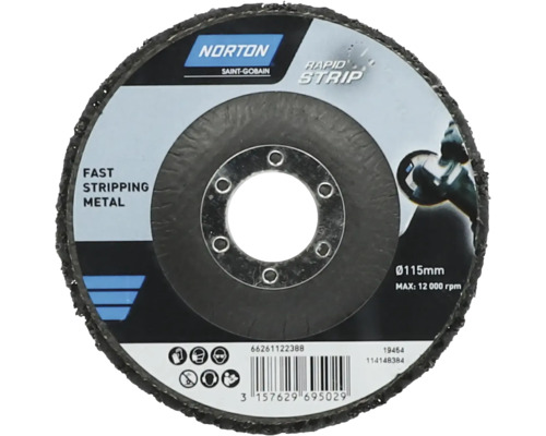 Norton Saint-Gobain Rapid Strip rengöringsskiva med en diameter på 115 millimeter