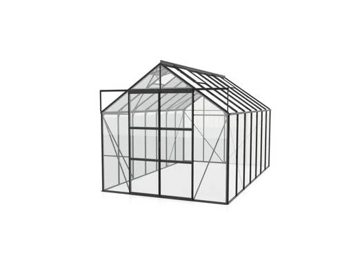 Växthus med transparenta väggar och tak