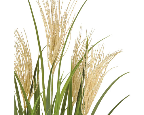 Dekorativa konstgjorda gräs med filigranstjälkar och gröna blad