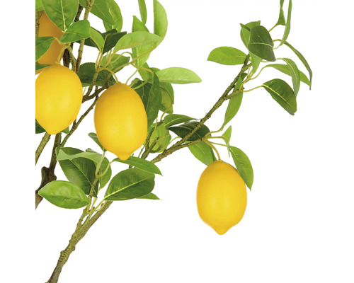 Konstgjord citrongren med blad och gula frukter