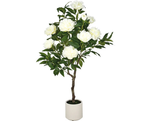 Konstväxt Pion uppstammad 120cm creme i kruka