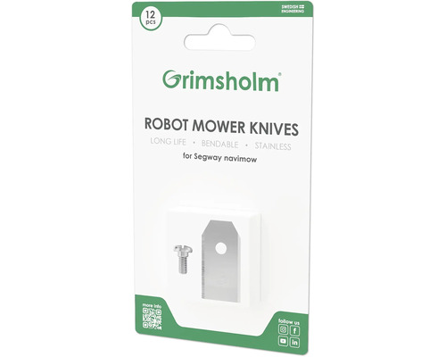 Kniv GRIMSHOLM Segway Navimow 12st Grimsholm robotgräsklipparknivar, 12 stycken, för Segway Navimow