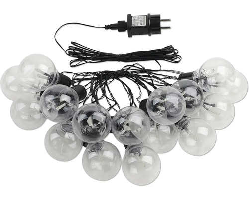 Ljusslinga EGLO plast LED 16L 4,5m Ljusslinga med klara glödlampor och svart kabel